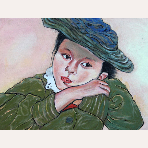 Dziewczynka w niebieskim kapeluszu - Stanisław Wyspiański