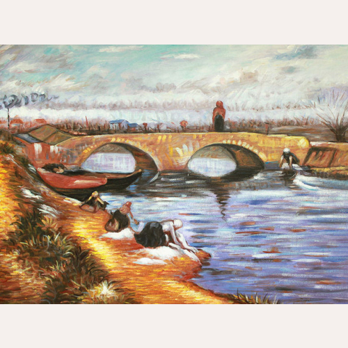 Most Gleize nad kanałem Vigueirat - Vincent van Gogh