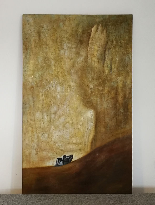 Duża abstrakcja olejna