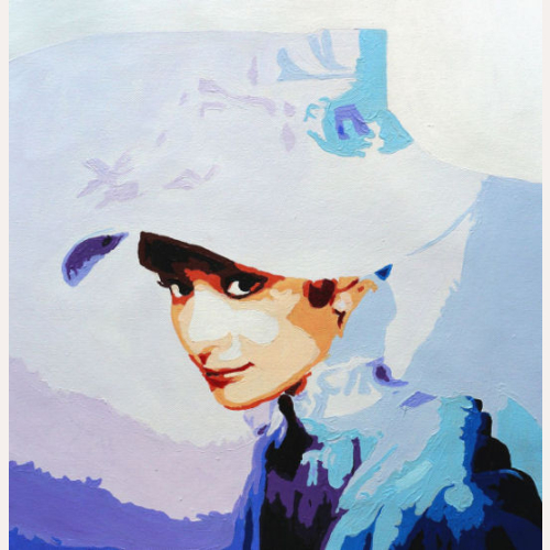 Audrey Hepburn #niebieski