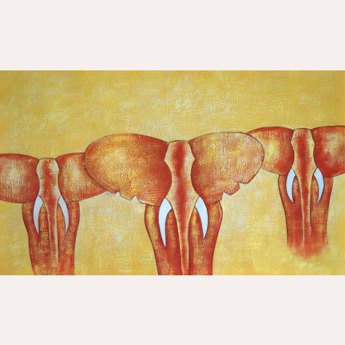 Pomarańczowe słonie