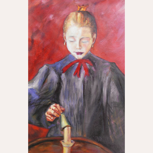Dziewczynka gasząca świecę - Stanisław Wyspiański