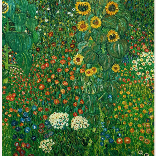 Ogród wiejski ze słonecznikami - Gustav Klimt