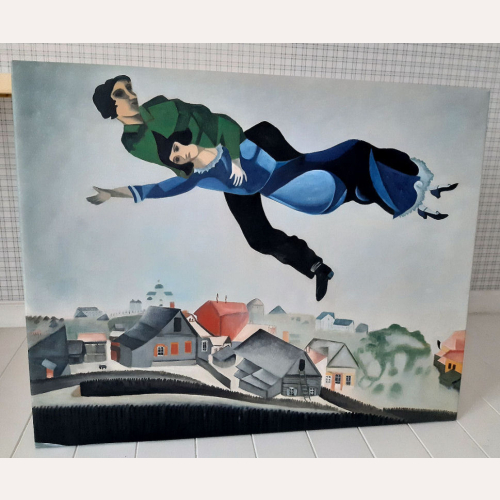 Obraz olejny Zakochani nad miastem