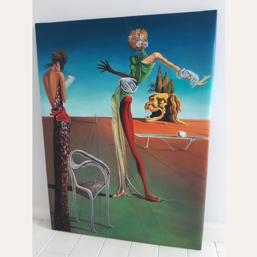 Obraz Kobieta z głową z róż