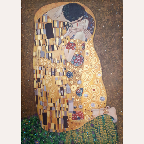 Olejny obraz Pocałunek