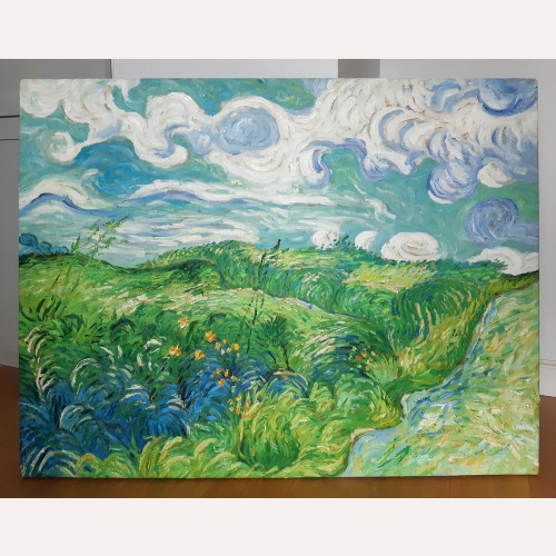 Zielone pola pszenicy Gogh