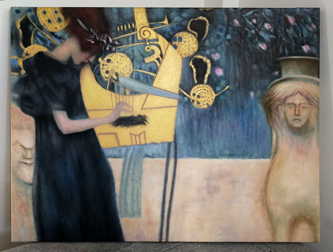 Obraz olejny muzyka Gustav Klimt