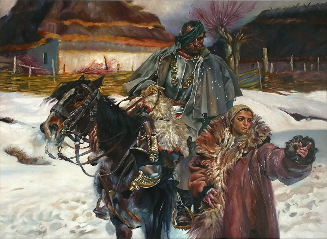 Ranny kirasjer i dziewczyna