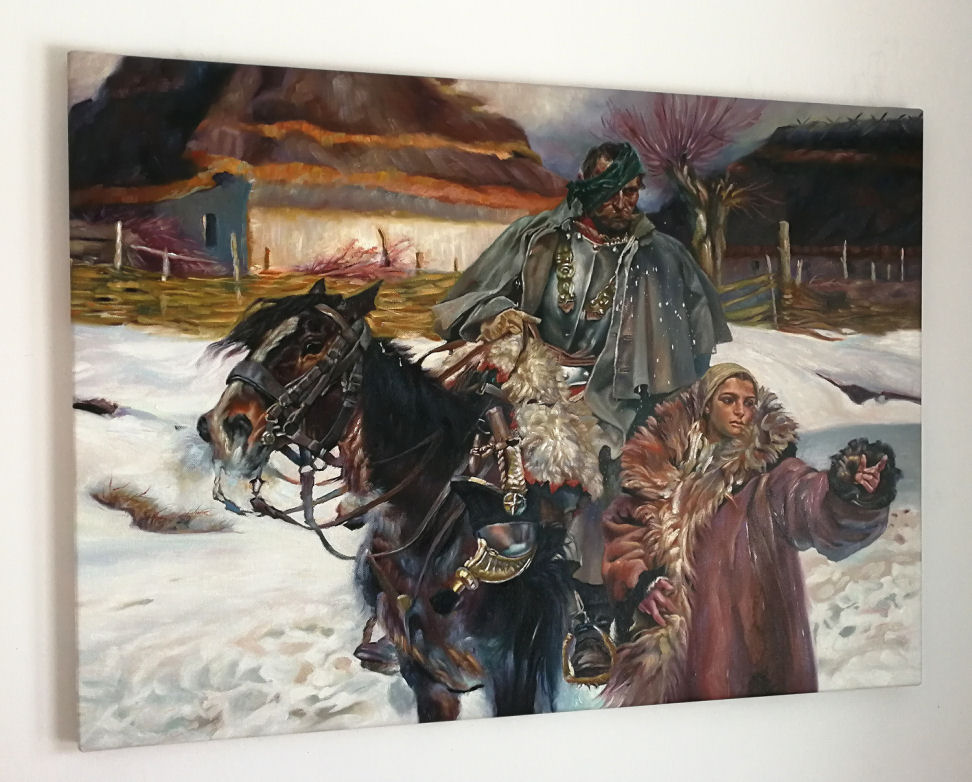 Ranny kirasjer i dziewczyna Kossak