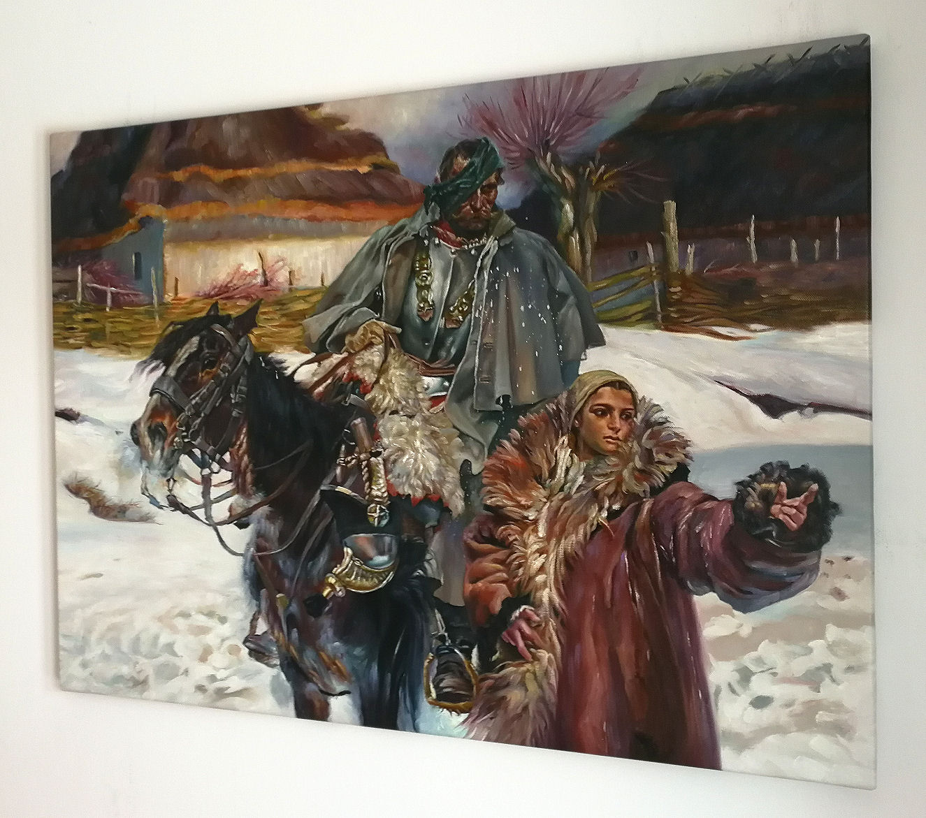 Obraz Ranny kirasjer i dziewczyna