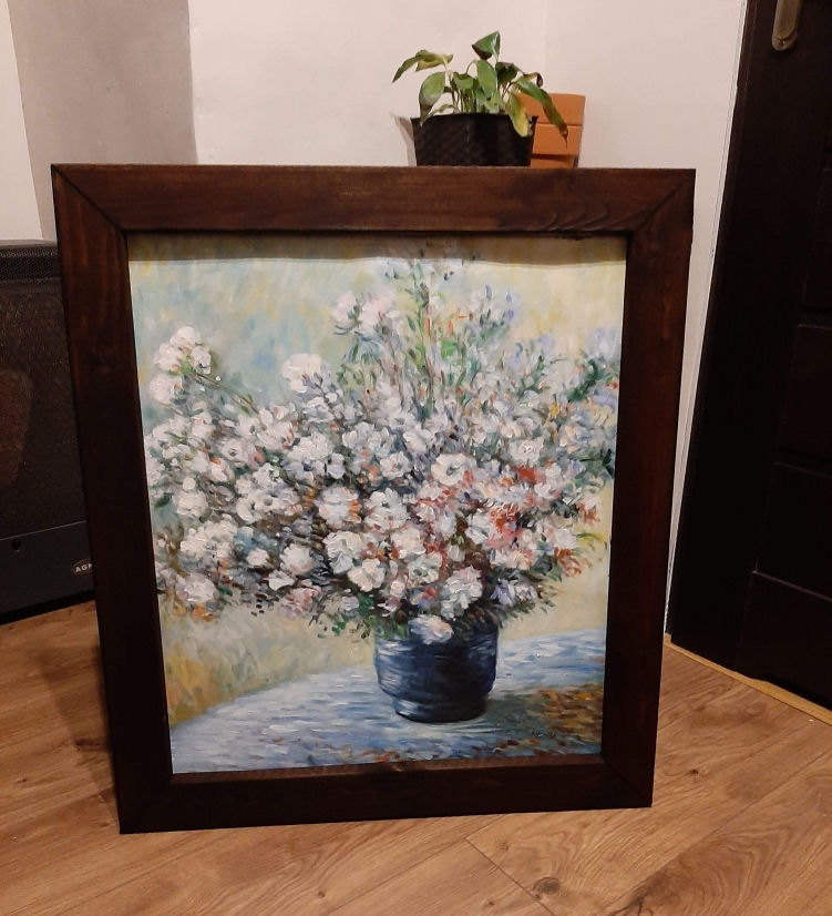 Obraz olejny z kwiatami