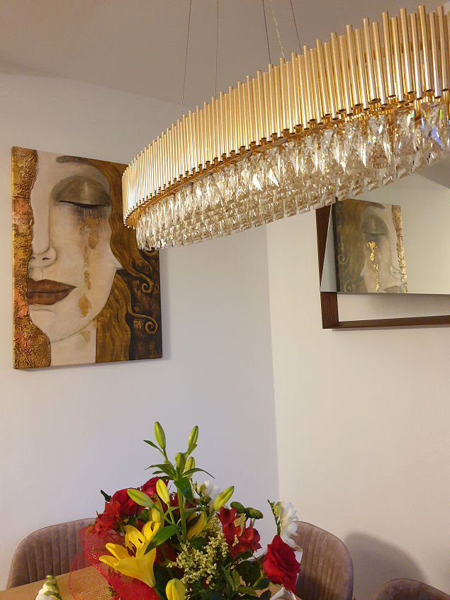 Obraz olejny złoty klimt