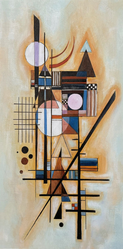 Obraz abstrakcja Zmiękczona konstrukcja Kandinsky
